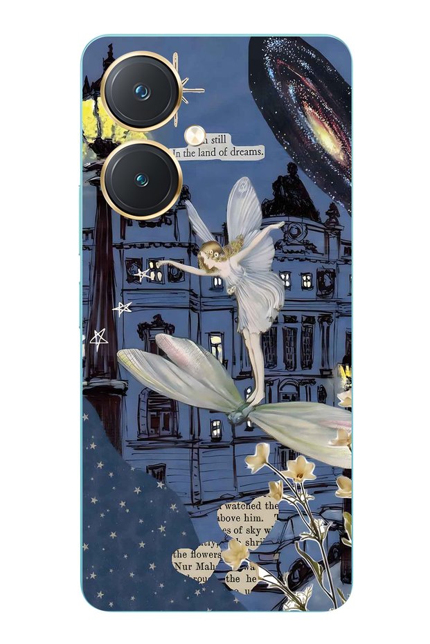 Vivo Y27 Compatible Fairy Tale Patterned Transparent Phone Case