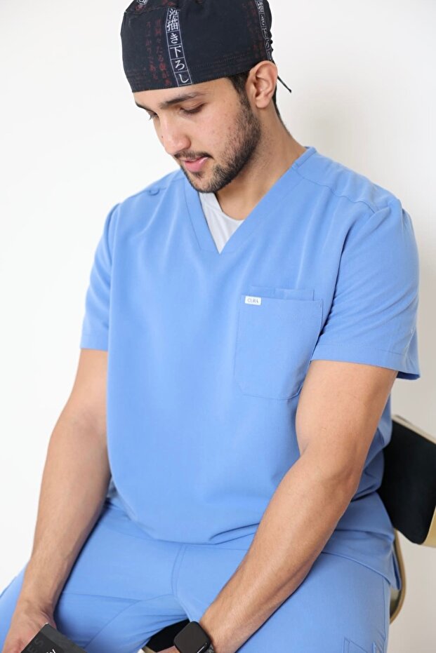 Male top - XL - سماوي