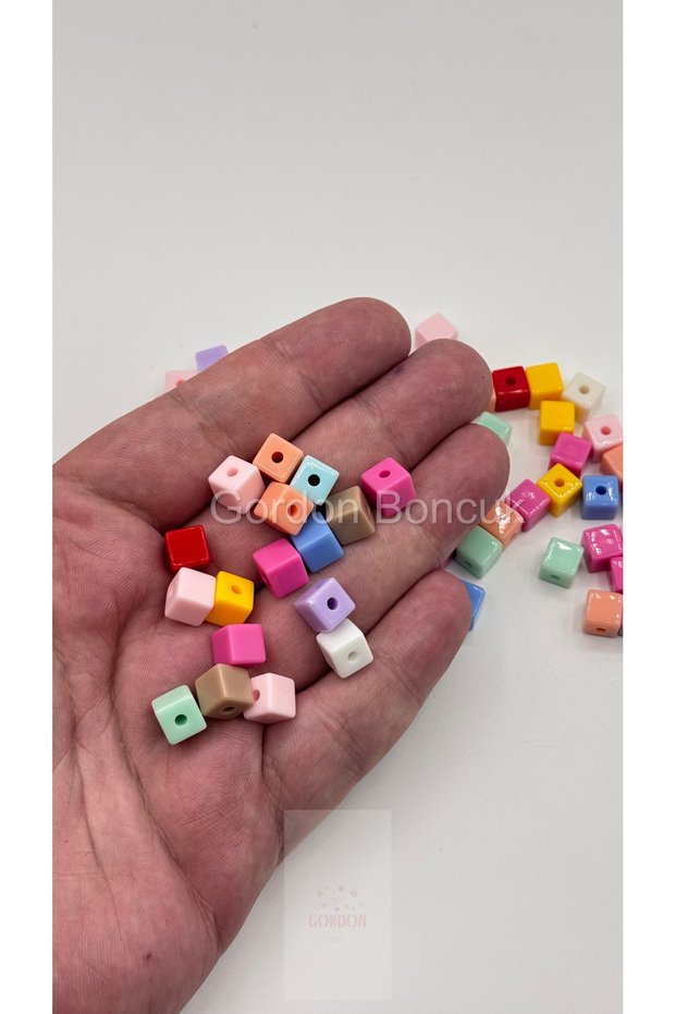 Cube Model Acrylic Beads Mix 100Gram 200Pieces