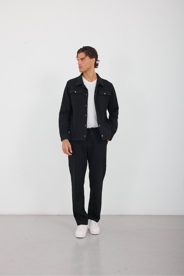 Men's Snap Button Pocket Suit
