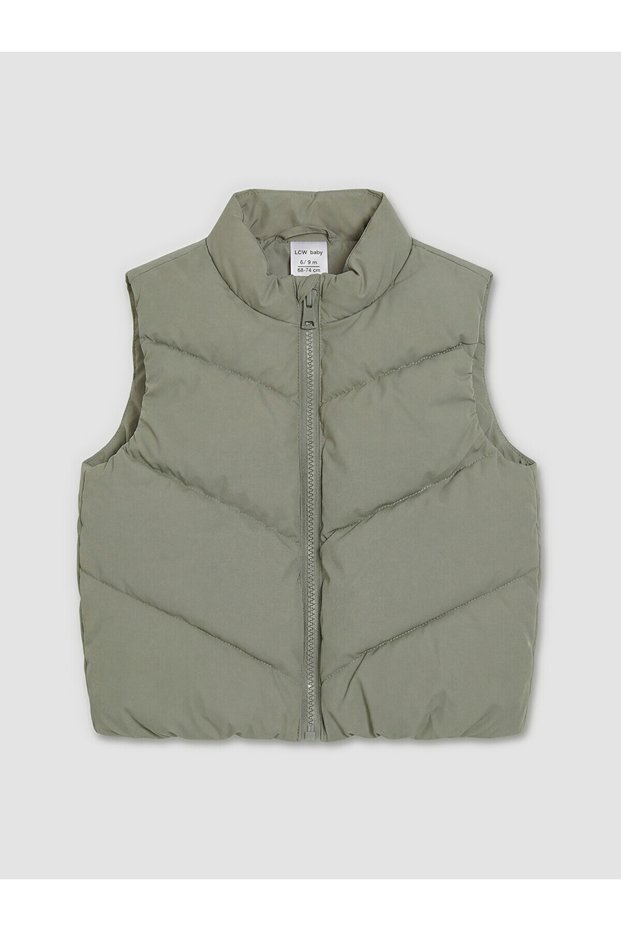 Lcw Baby Khaki High Collar Baby Boy Vest