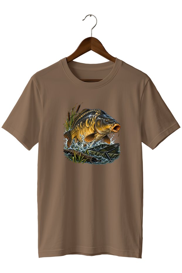 Collection Carp Fish Printed Unisex T-Shirt – Fishing and Carp Fishing Themed Short Sleeve Crew Neck