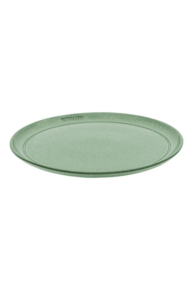 Dining Line Shallow Ceramic Plate 26cm Sage Green