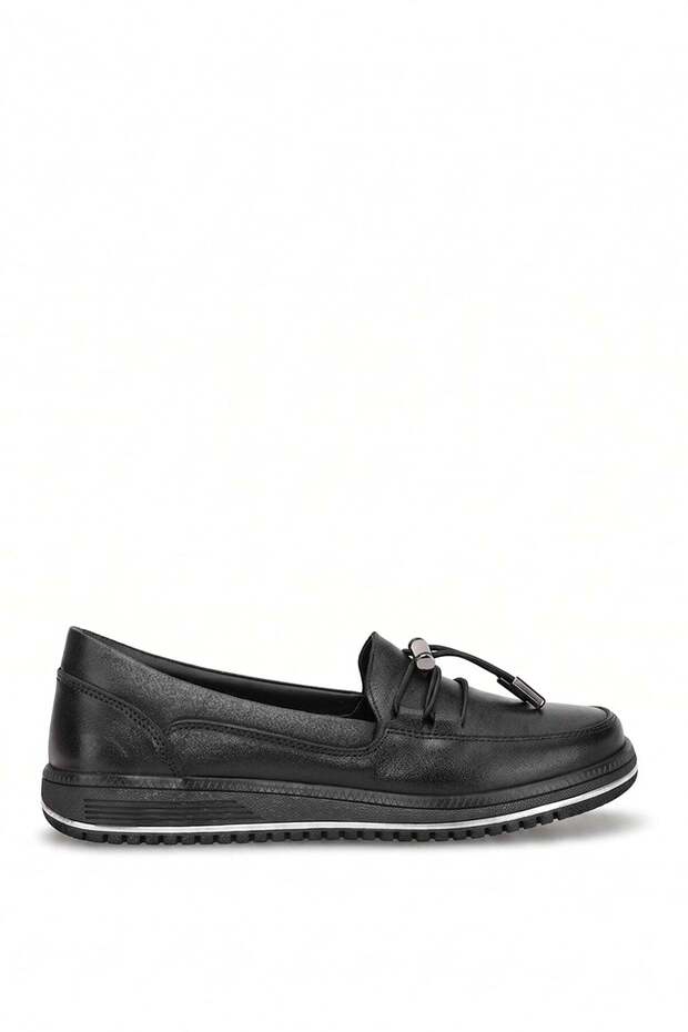 26Ksrrz1027 Women's Genuine Leather Casual Shoes Black
