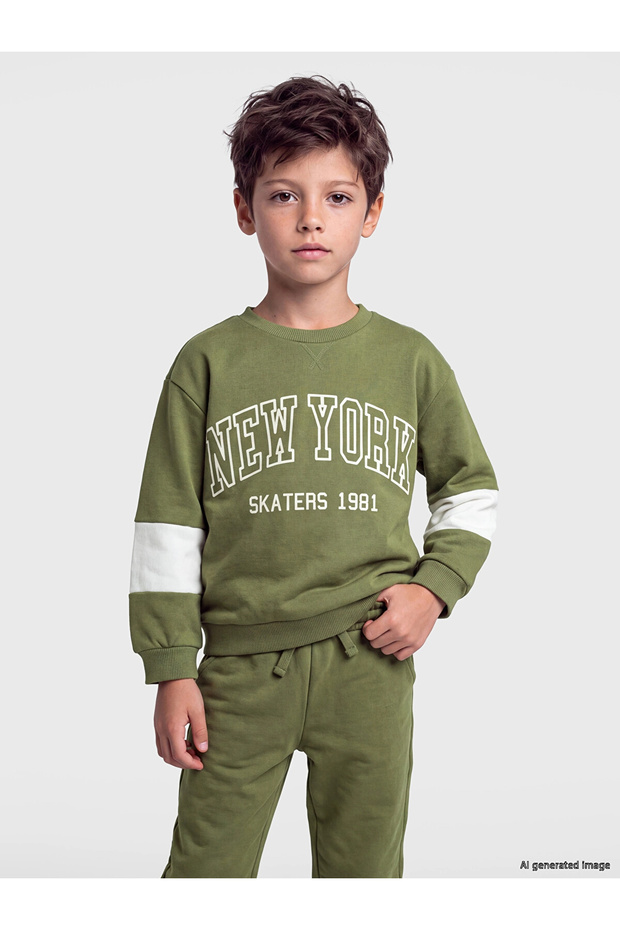 Lcw Kids Khaki Printed Boys' Set
