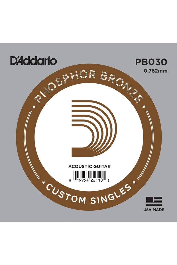 Pb030 Acoustic Single String, Phosphor Bronze Wound, D-(Re)
