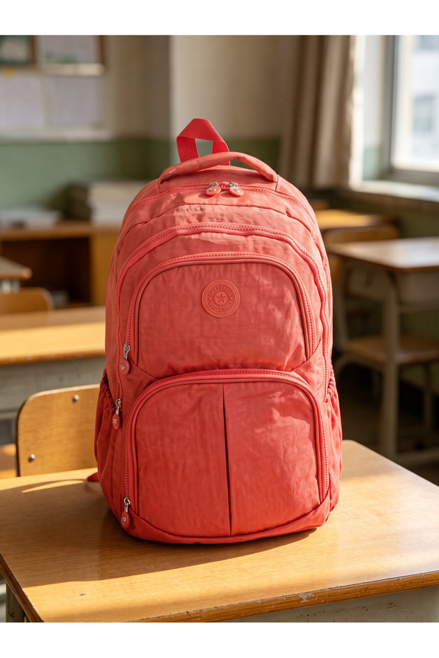 Multi-Compartment Waterproof Fabric School and Daily Backpack for Girls and Boys - Laptop Compatible Travel Bag