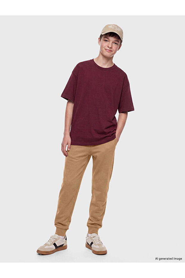 Lcw Beige Boys' Basic Jogger Sweatpants