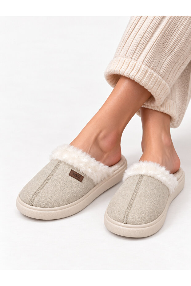 Women's Suede Fur-Lined Comfortable Insole Slippers