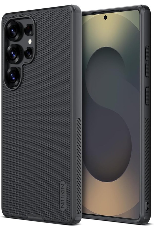 Case Compatible with Galaxy S25 Ultra Super Frosted Shield Pro Hard Back Soft Border Shock Absorb Cover Raised Bezel Camera Protect Black Color (Samsung Galaxy S25 Ultra (6.8" Inch))