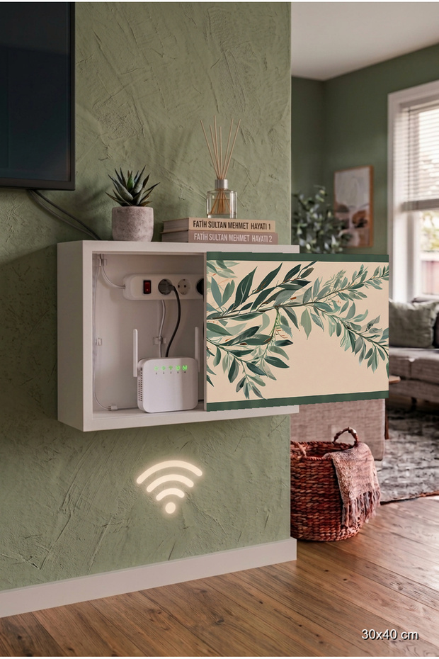 Modern and Stylish Solid Wood Wall Mounted Modem Storage Box Cable Hider Router Hider