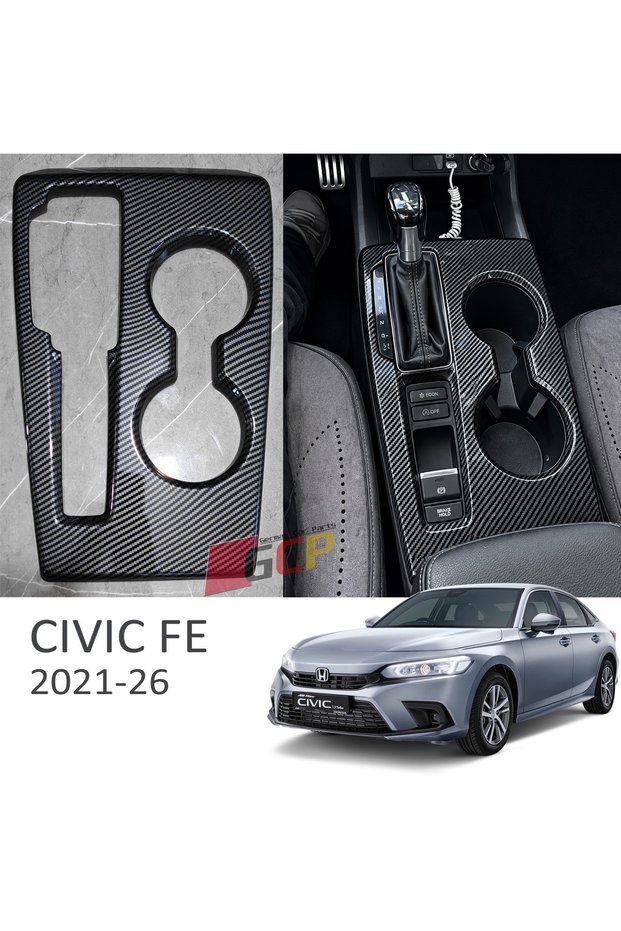 Honda Civic Fe Carbon Style Center Console - Civic Fe1 Modified Accessory Carbon
