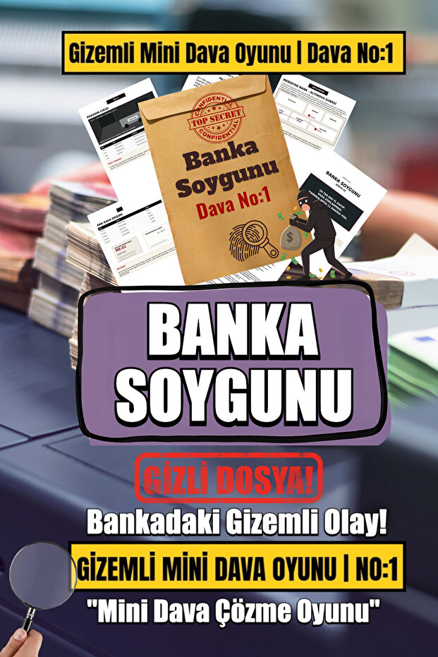 Bank Robbery, Mystery and Case Solving Theft Detective Game Crime Solving Mini Case Box Game