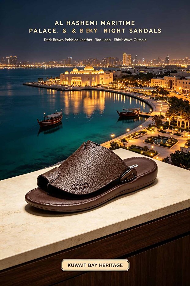 Premium Pebbled Leather Footwear with Toe-Loop Design
