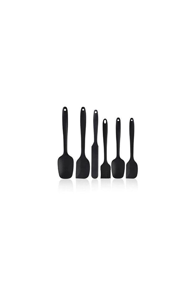 6-Piece Black Silicone Kitchen Set