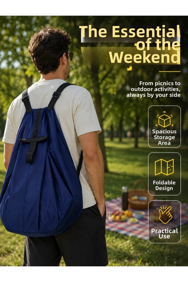 Large Volume Foldable Shoulder Bag for Camping Travel Sports and Picnic