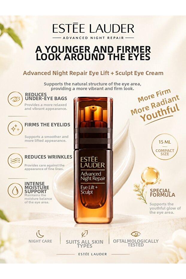 Eye Lift + Sculpt 15 ml – Moisturizing and Firming Against Crow's Feet and Fine Lines