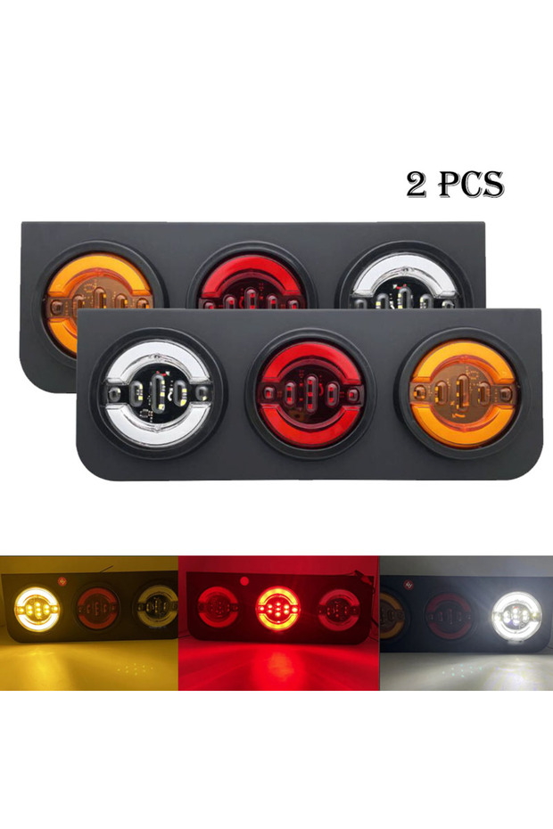 24V 2 pcs 24V New Waterproof Flow Steering Turn Signal Lamp Car LED Tail Light Rear Lamps Pair Boat