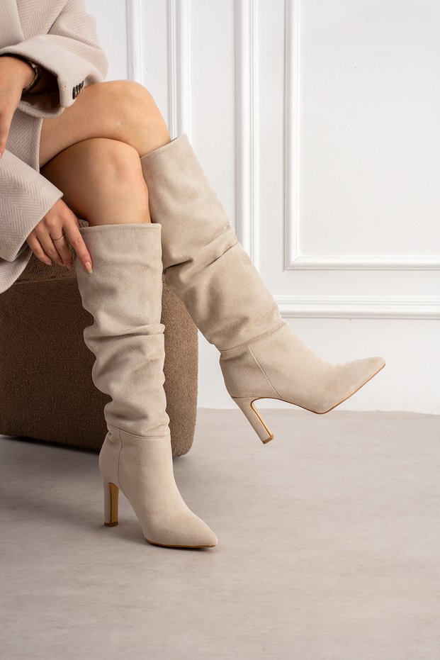Cng-200 Bellows Thin Heel Long Boots