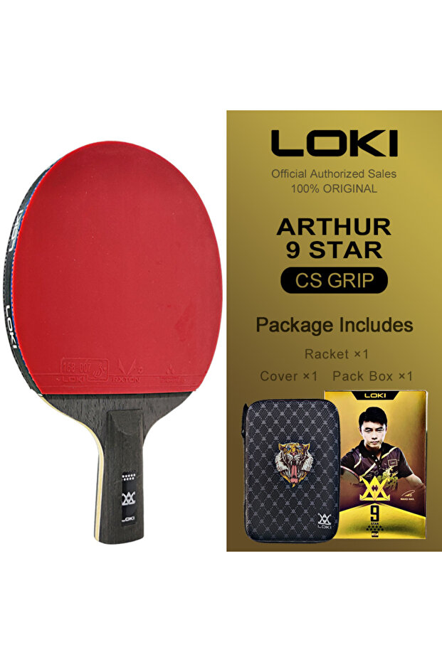 9-star CS grip LOKI ARTHUR 9 Star Table Tennis Racket Carbon Offensive Lightweight Ping Pong Racket