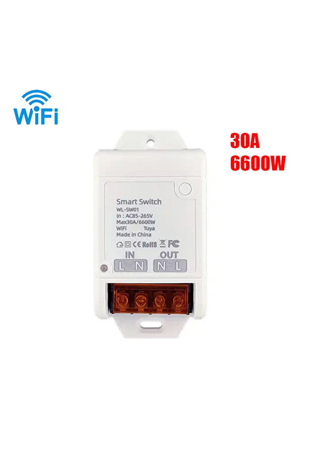 WIFI 6600W ZIGBEE/WiFi Smart Switch 30A 6600W Tuya Relay Module AC85-250V Timer Home Automation Alex