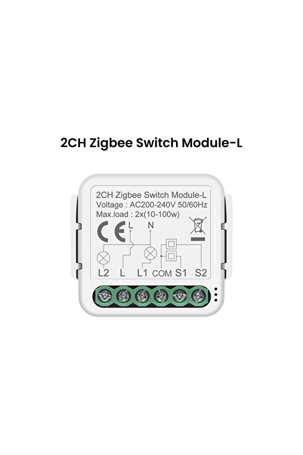 ZigBee 2CH-L GIRIER Tuya ZigBee 3.0 Switch Module No Neutral Wire Required 1/2/3/4CH Breaker Relay S