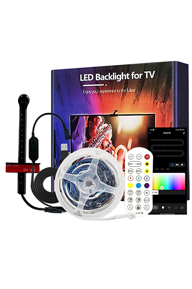 5M-16.5FT TV Led Backlight RGBIC LED Strip Lights with Camera Sensor App Control Music Sync Smart RG