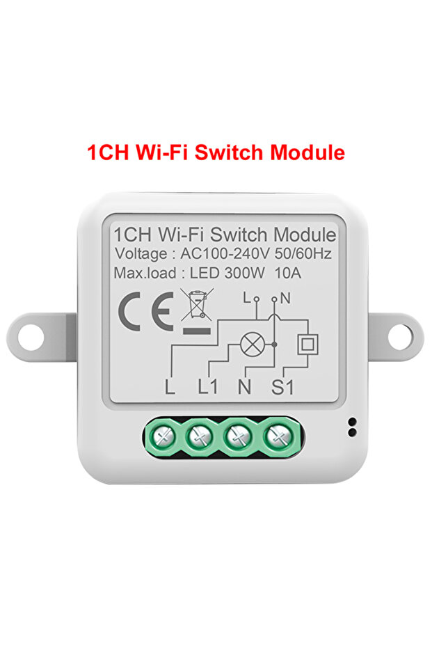 1 Gang-WIFI WHITE WiFi Zigbee Smart Switch Module Electrical Switching Breaker 1/2/3/4Gang Lighting