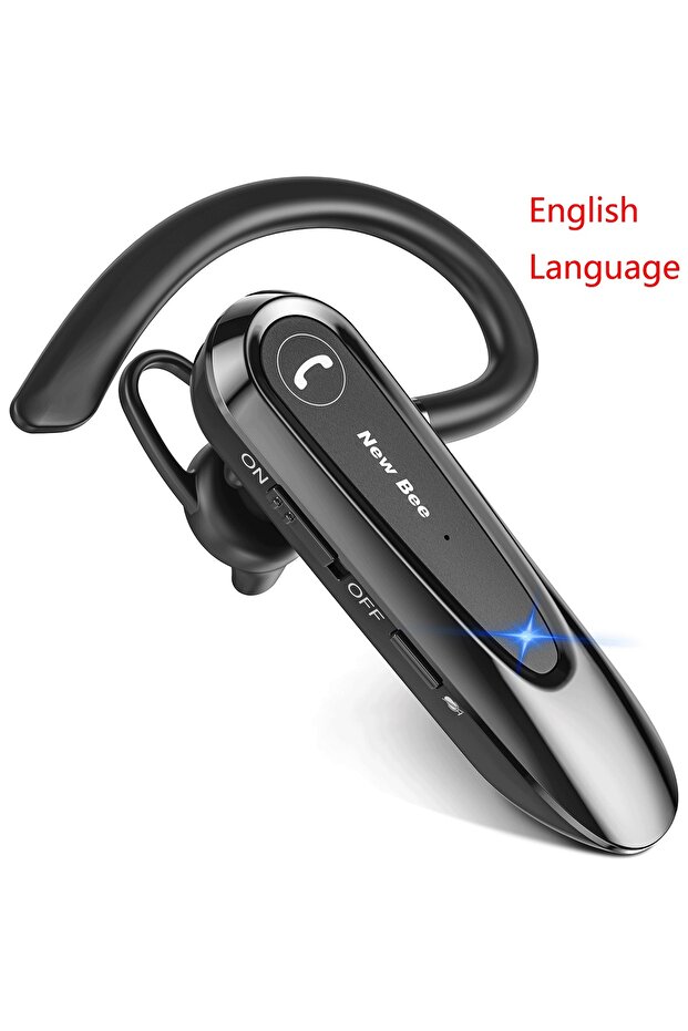 English Black New Bee B45 Bluetooth 5.0 Earphones Dual Mic Mute Wireless Headset Handsfree Earbuds C