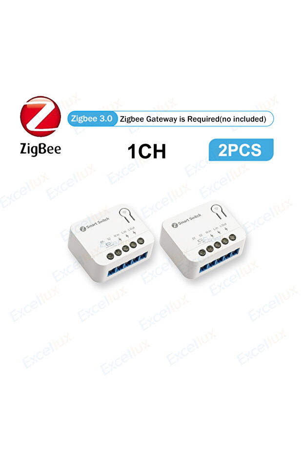 1CH (2pcs) Tuya Zigbee Smart Switch Module 10A DIY Smart Home Relay 1 2 3-Gang Automation Breaker Wo