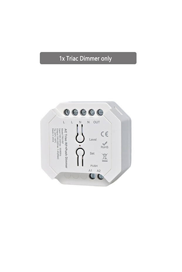 Dimmer 4-zone Wireless AC Triac LED Dimmer 110V 220V 230V Push Switch 2.4G RF Dimming Remote Control