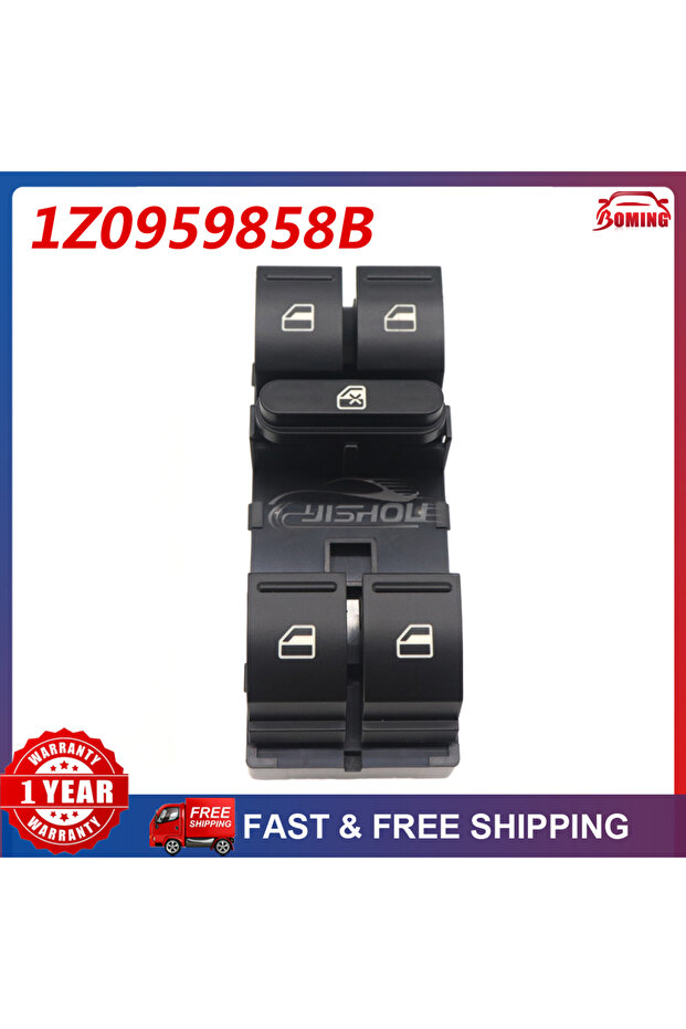 Car Power Window Switch Control Master Switches 1Z0959858B For Skoda Octavia Fabia Superb Seat Ibiza
