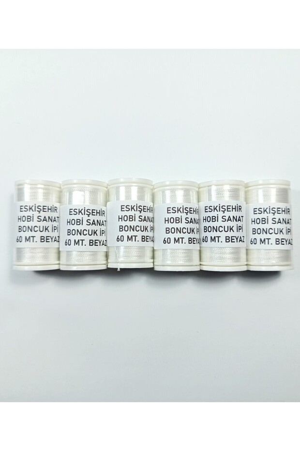 6 Pieces 60 Meters White Sand Bead String Miyuki String (TOTAL 360 METERS)