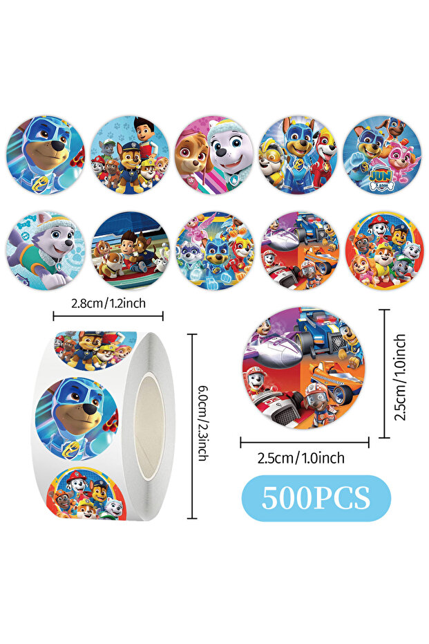 1Roll A 500pcs/lot Stickers Rolling Animal Roll Stickers Small Cute Game Stick