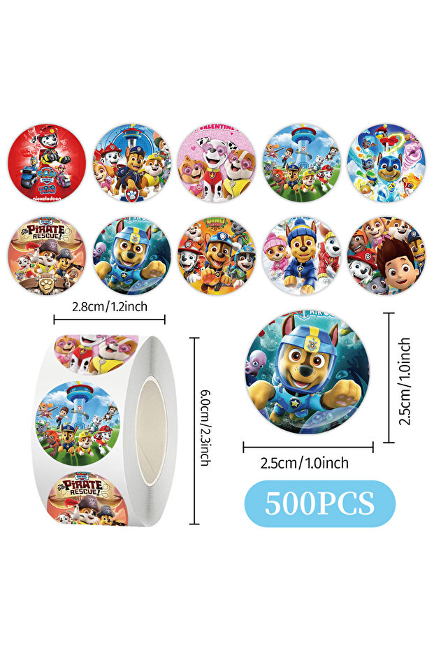 1Roll C 500pcs/lot Stickers Rolling Animal Roll Stickers Small Cute Game Stick