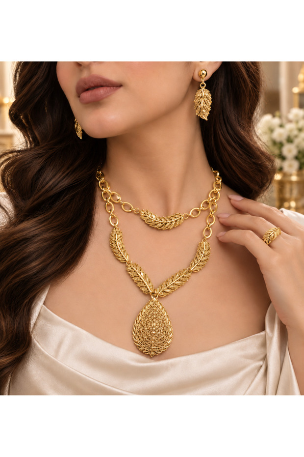 Sultan Feather Set – 21 Carat Gold Plated