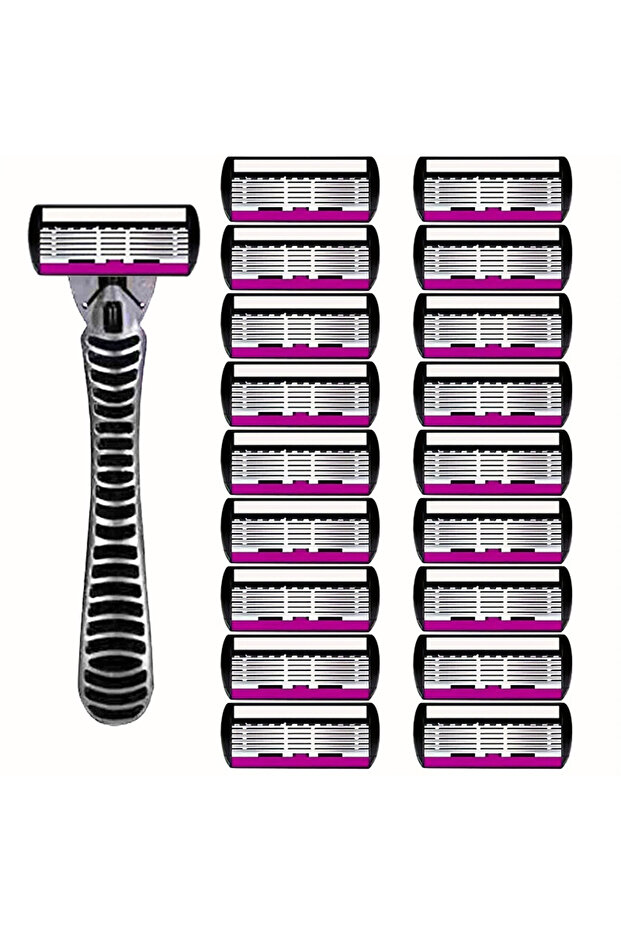 1 holder 18 blades 3/6/12 Pcs/ High Quality Man Safety Razor Blade 6 Layer German Stainless Steel S