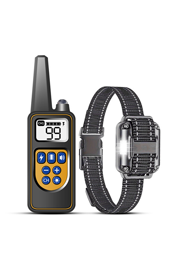 black Dog Training Collar with Remote, Waterproof Shk Collar, Rechargeable, Small, Medium, Large Dog