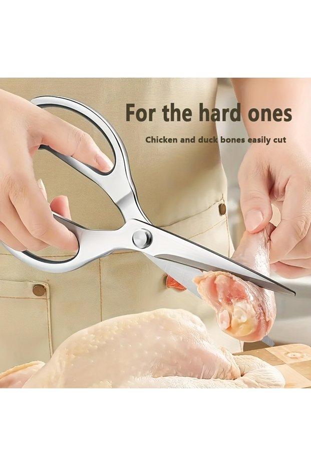Kitchen Shears Stainless Steel Kitchen Scissors, Powerful Multifunctional Household Scissors for Mea