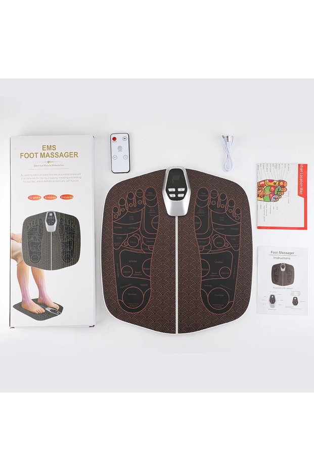 as picture show Foot Massage Mat With Microcurrent Electric Foot Relaxation Massager, Foot Massage