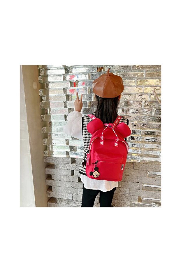 Kindergarten-Nursery-Colorful Children's Backpack 30X25Cm Red