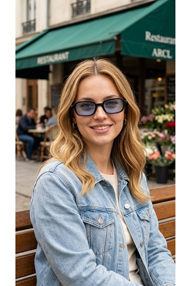 Simmi Black Blue Sunglasses