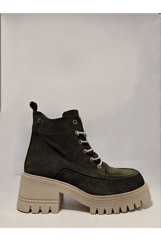 Venus 2353302K Women's Leather Boots Green Beige