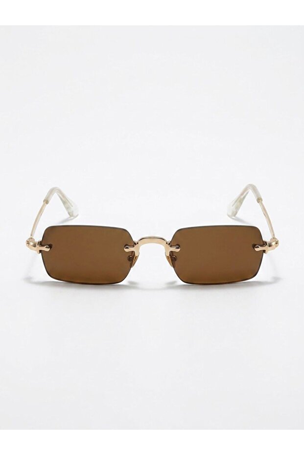 Vintage Model Uv400 Metal Gold Handle Men's Unisex Sunglasses