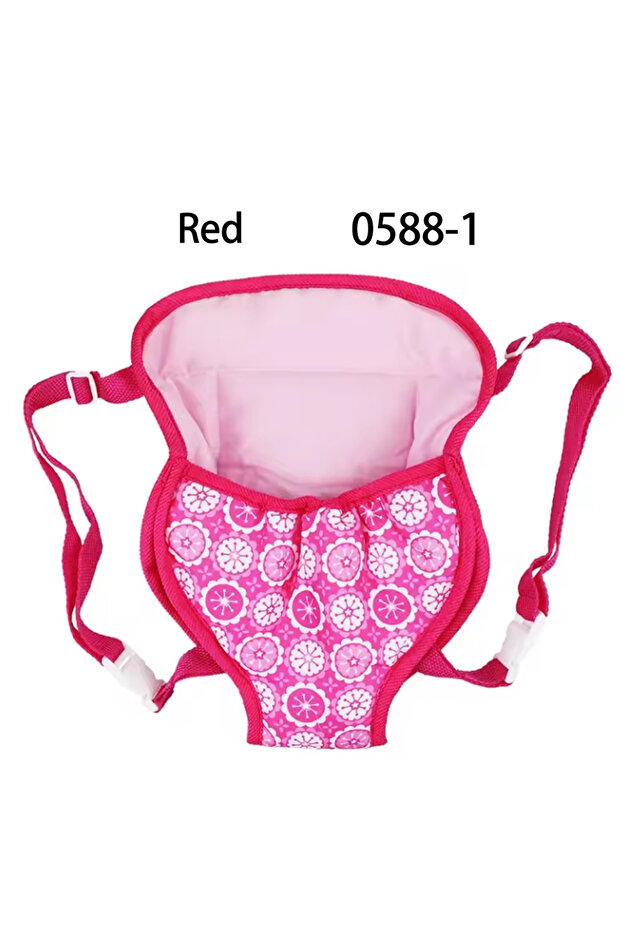 Red 0588-1 Dolls Out Going Carry Bag Backpack Strap Newborn Clothes Accessories Baby Doll Portable T