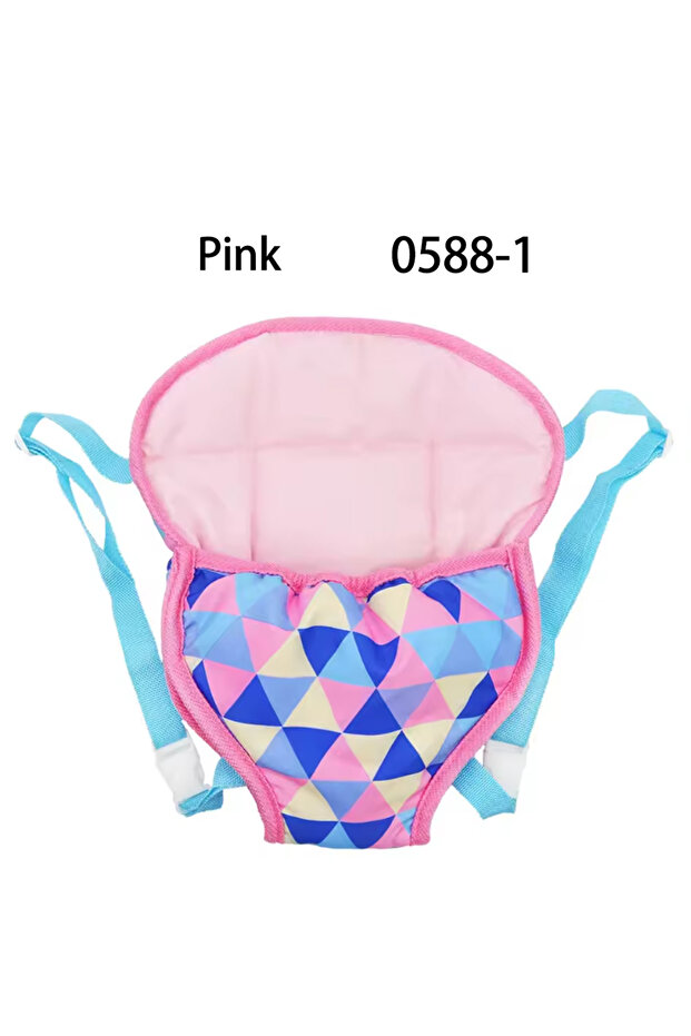 Pink 0588-1 Dolls Out Going Carry Bag Backpack Strap Newborn Clothes Accessories Baby Doll Portable