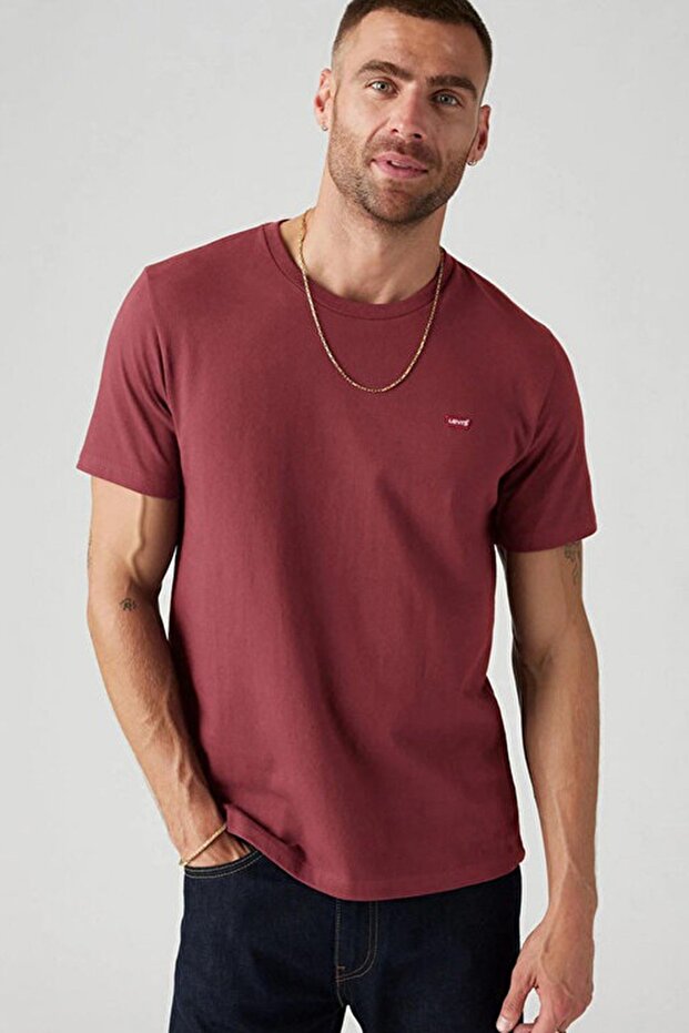 Men's Burgundy Basic T-Shirt - Cotton Pack - 008Bt-0002