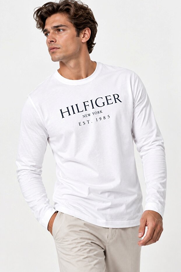 Regular Fit 100% Cotton Printed Seasonal Long-Sleeved T-Shirt