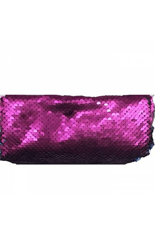Pen Holder Cylinder Sequined Purple