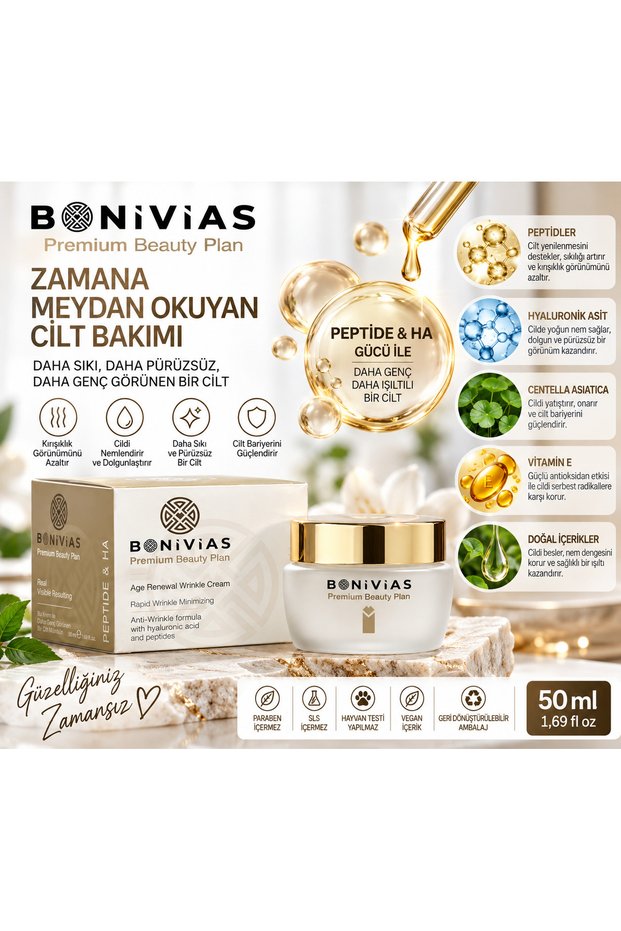 Bonivias Anti-Aging & Wrinkle Cream Hydrolyzed Hyaluronic Acid